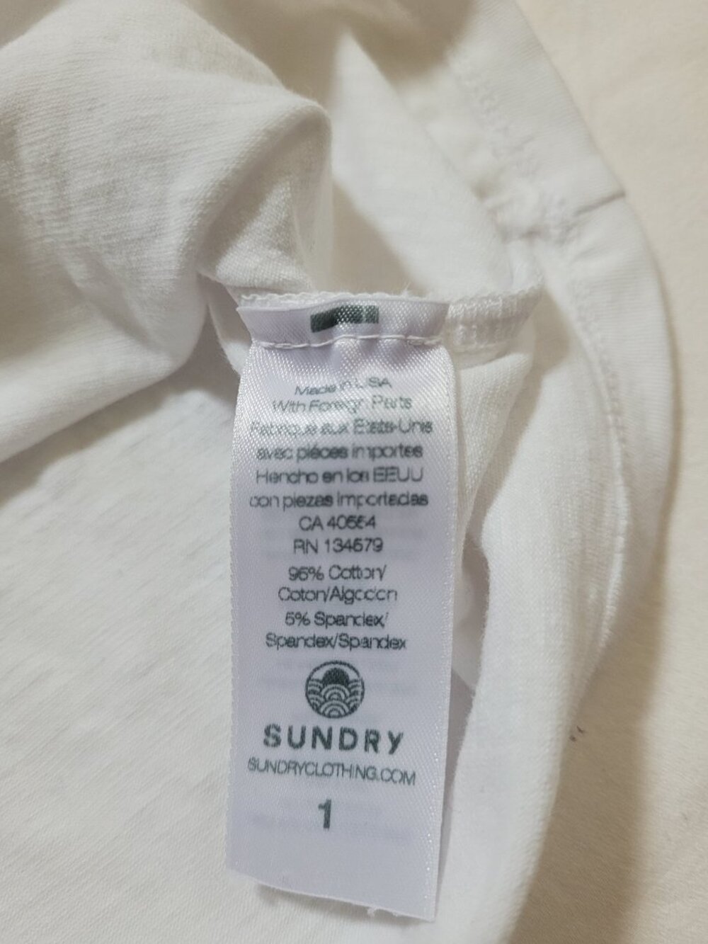 Sundry White Open Back Puff Sleeve Smocked Cuff Blouse Top Coquette Small - Picture 6 of 11